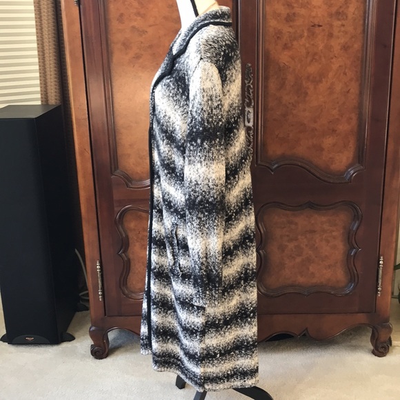 Michael Kors Black, Gray & White Long Knit Cardigan - Picture 7 of 14